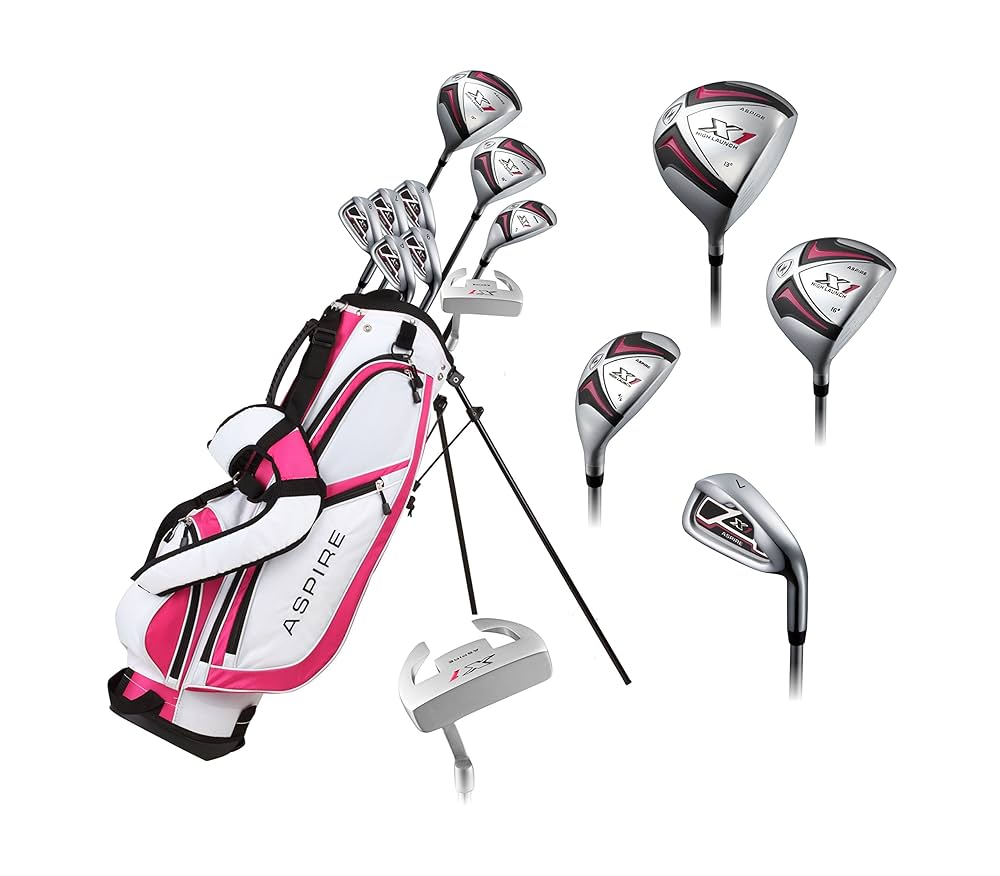 2台KISSMARK PINK LADY ROCKER 144 & GRY150 Amazon.com : Ladies Pink Right Handed Golf Club Set : Sports